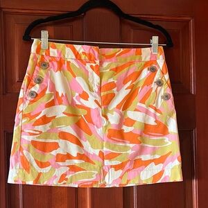 J. Crew White and Orange Garment